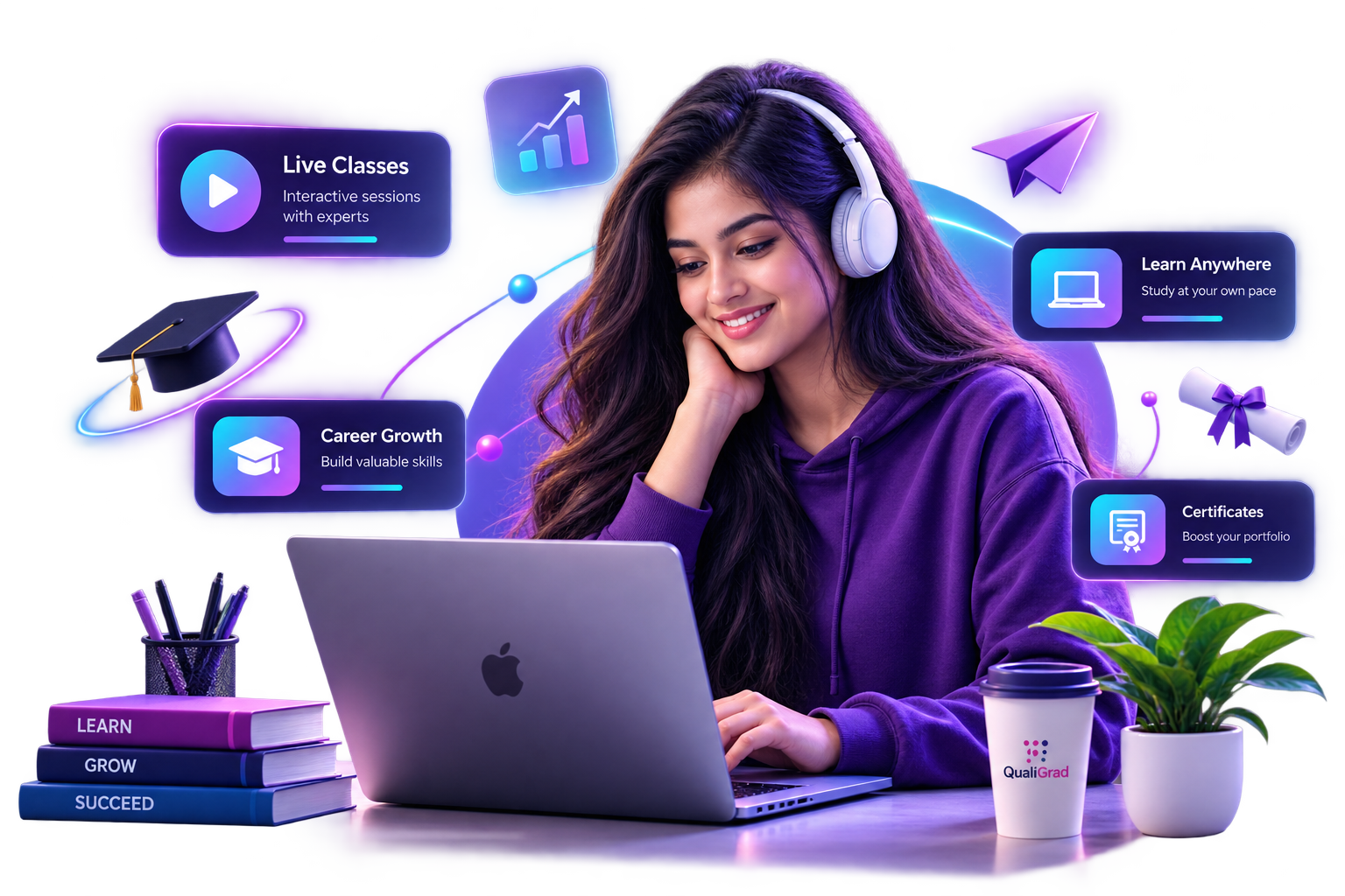 QualiGrad online learning